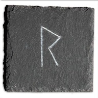 Podkładka Pod Kubek | Kamień Łupkowy | Runa Raido | Grawer | Kwadratowa