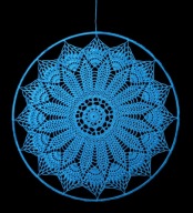 Zawieszka ozdoba na okno szydełkowa 40cm (Z219)