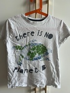 BLUZKA Dziecięca T-shirt bawełna biały PEPCO 6-7 lat 122 cm