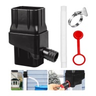 SYSTEM ZBIERANIA WODY DESZCZOWEJ DO BECZKI DIVERTER RYNNOWY CZARNY