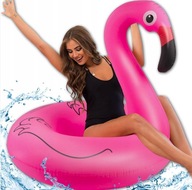 DMUCHANY RÓŻOWY FLAMING KOŁO DO PŁYWANIA PONTON 120 CM