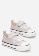 Szare Trampki Przed Kostkę z Rzepem R 30