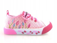 DZIEWCZĘCE TRAMPKI TULIPAN KROPKI PINK Rozmiar 25