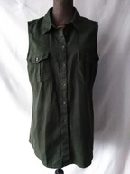 Bluzka/kamizelka ciemnozielona z tyłu ozdobiona cekinami