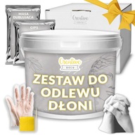 Zestaw do odlewów dłoni z gipsem 1000g