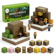 Klocki magnetyczne sześciany 200 elementów + 5 ludzików