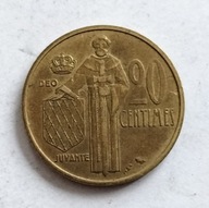 Moneta Monako 20 centimes 1962