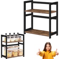 REGAŁ SZAFKA NA PRZYPRAWY ORGANIZER KUCHENNY BAMBUSOWY SONGMICS VINTAGE