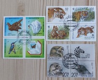 ROSJA 1993 r - ZESTAW 3 BLOCZKÓW .PTAKI, ZWIERZĘTA.