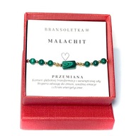 Bransoletka kamienie naturalne bryłka Malachit Czakra Serca