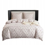 POŚCIEL 160X200 2 POSZEWKI 70X80 DWUOSOBOWA KOKARDKA MIKROWŁÓKNO ZAMEK SEN