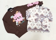 2 x bluza H&M brązowa z aplikacją oraz pepco futrzak wzorek nowa 10-12 l.