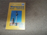 Warszawa stary plan miasta autobusy tramwaje centrum