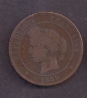 Francja - 10 Centimes 1889 rok - mennica A