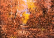 M.Szczepaniak Pejzaż "W jesiennej szacie" 60x40 cm obraz autorski