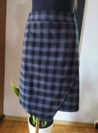 Elegancka Spódnica Asymetryczna Kratka 42/XL NIREN