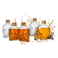 5x Karafka Szklana CZASZKA 100ml Butelka Na Alkohol Prezent Dekoracja
