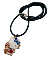 Hello Kitty z Misiem bajkowy naszyjnik kolia Modny uroczy kawaii cute ws