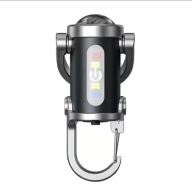 Powerful COB LED Flashlight Keychain USB Hanging Work Light Waterproof