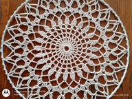 Serwetki szydełk. na obręczy met. 25cm ecri