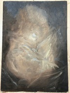 7760) SURREALIZM OLEJ - POLSKA PRACA