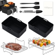 ZESTAW 8 AKCESORIÓW DO FRYTKOWNICY POWIETRZNEJ – DUAL ZONE, 7.6–9.5L