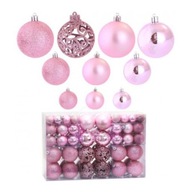 ECarla Bombki na choinkę - różowe (mix) 1op.-100sz