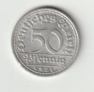 Niemcy Weimar 50 pfennig 1921 A stan 1