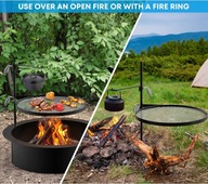 Onlyfire Ruszt do grilla na ognisko Stal nierdzewna Przenośny stojak Duży