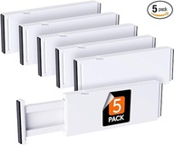 ORGANIZERY DO SZUFLAD LIFEWIT 5SZTUK PLASTIKOWE 4" WYSOKIE ROZKŁADANE