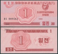 BNB - KOREA PÓŁNOCNA 1 Chon 1988 # P31 # UNC
