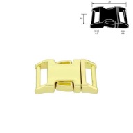 Klamra metalowa zatrzaskowa zatrzask 16mm mosiądzowane złota