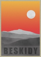Plakat Beskidy B1 #BESKIDY bez ramy 70 x 100 cm