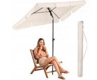 PARASOL OGRODOWY PROSTOKĄTNY BALKONOWY TARASOWY ŁAMANY 125X200CM LUVERNO
