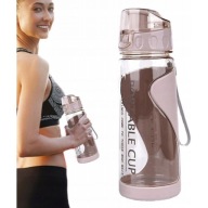 Bidon sportowy BD02 600ml butelka na wodę fitness siłownia różowa