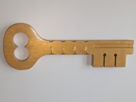 Wieszak na klucze drewniany DĄB ręcznie robiony pomysł na prezent do domu