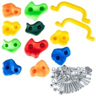 UCHWYTY DO WSPINACZKI KAMIENIE WSPINACZKOWE DLA DZIECI 12 ELEMENTÓW