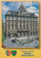 BIELSKO-BIAŁA - HOTEL "PREZYDENT" - MERCEDES TAXI - HERB