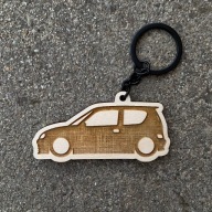 Fiat Seicento | brelok samochodowy |drewniany brelok| Wyjątkowy prezent!