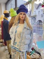 Kurtka puchowa pikowana jasno niebieska r. M/L cudo !!!