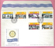 Anglia I.of Man 2005, FDC 6zn.Rotary Club, światowa działalność humanitarna