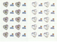 Francja 2004 Znaczki Ark 3774-5 ** Walentynki serce moda Chanel perfumy