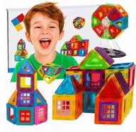 ZESTAW Klocki Magnetyczne 70 el. Neodymowe 3D EDUKACYJNE Zabawka dla Dzieci