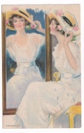Dziewczyna Kapelusz przed Lustrem ok.1920r. Hamilton King