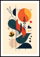 A2 PLAKAT OBRAZ PLAKAT ROŚLINY ROŚLINA KWIAT KWIATY LIŚCIE LIŚĆ BOHO