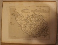 VENDEE - FRANCJA - BARDZO STARA MAPA - RZADKOŚĆ, UNIKAT