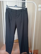 spodnie materiałowe proste strecz 46 wysoki stan