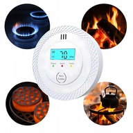 CZUJNIK CZADU TLENKU WĘGLA DETEKTOR LCD CO LCD WYKRYWACZ BEZPRZEWODOWY