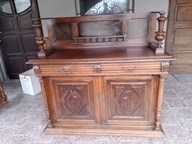 Piękny dębowy stary francuski kredens