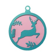 BOMBKI DWUSTRONNE Z TŁEM różowo-turkusowe 6 sztuk